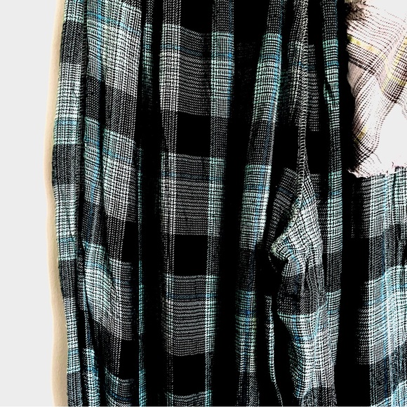 Free People Intimately Fallin' for Flannel Blue Plaid Lounge Pants S EUC - Picture 11 of 12